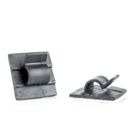 WKK - Selbstklebende Kabelhalter - Zum universellen Gebrauch - 4,5 mm - Schwarz - 100 Stück
