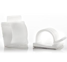 WKK - Selbstklebende Kabelhalter - Zum universellen Gebrauch - 18 mm - Natur - 100 Stück