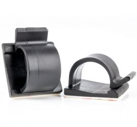 WKK - Selbstklebende Kabelhalter - Zum universellen Gebrauch - 18 mm - Schwarz - 100 Stück