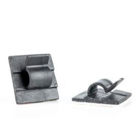 WKK - Selbstklebende Kabelhalter - Zum universellen Gebrauch - 4,5 mm - Schwarz - 100 Stück