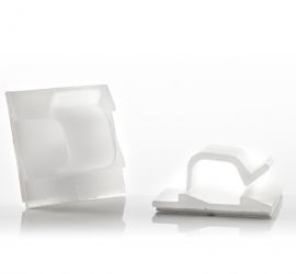 WKK - Selbstklebende Kabelhalter - Zum universellen Gebrauch - 11 mm - Natur - 100 Stück