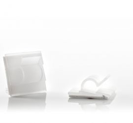 WKK - Selbstklebende Kabelhalter - Zum universellen Gebrauch - 4,5 mm - Natur - 100 Stück