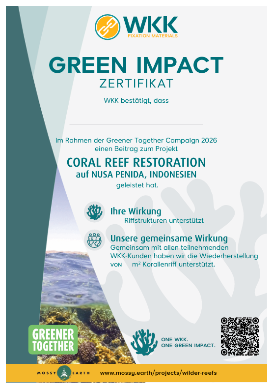 Beispiel für das persönliche Green Impact Certificate von WKK